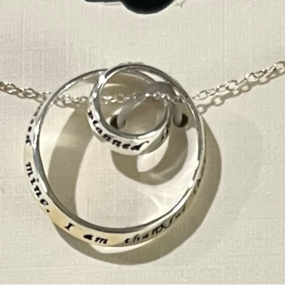 Sterling Silver NWT Friendship  Necklace with Interlocking Circles. - Picture 2 of 9